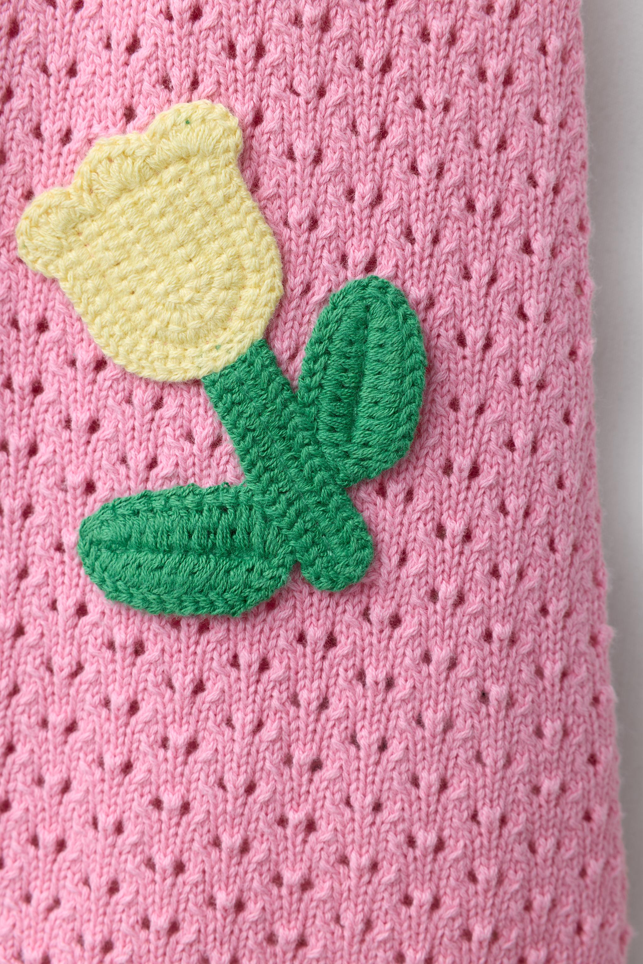 CROCHET TULIP KNIT DRESS